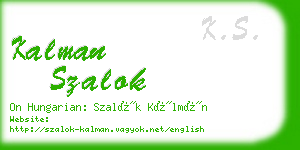 kalman szalok business card